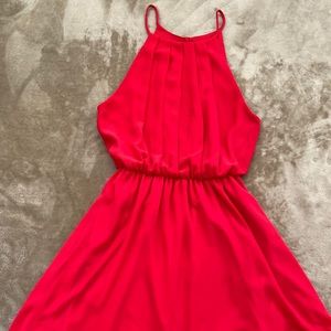 Red party dress